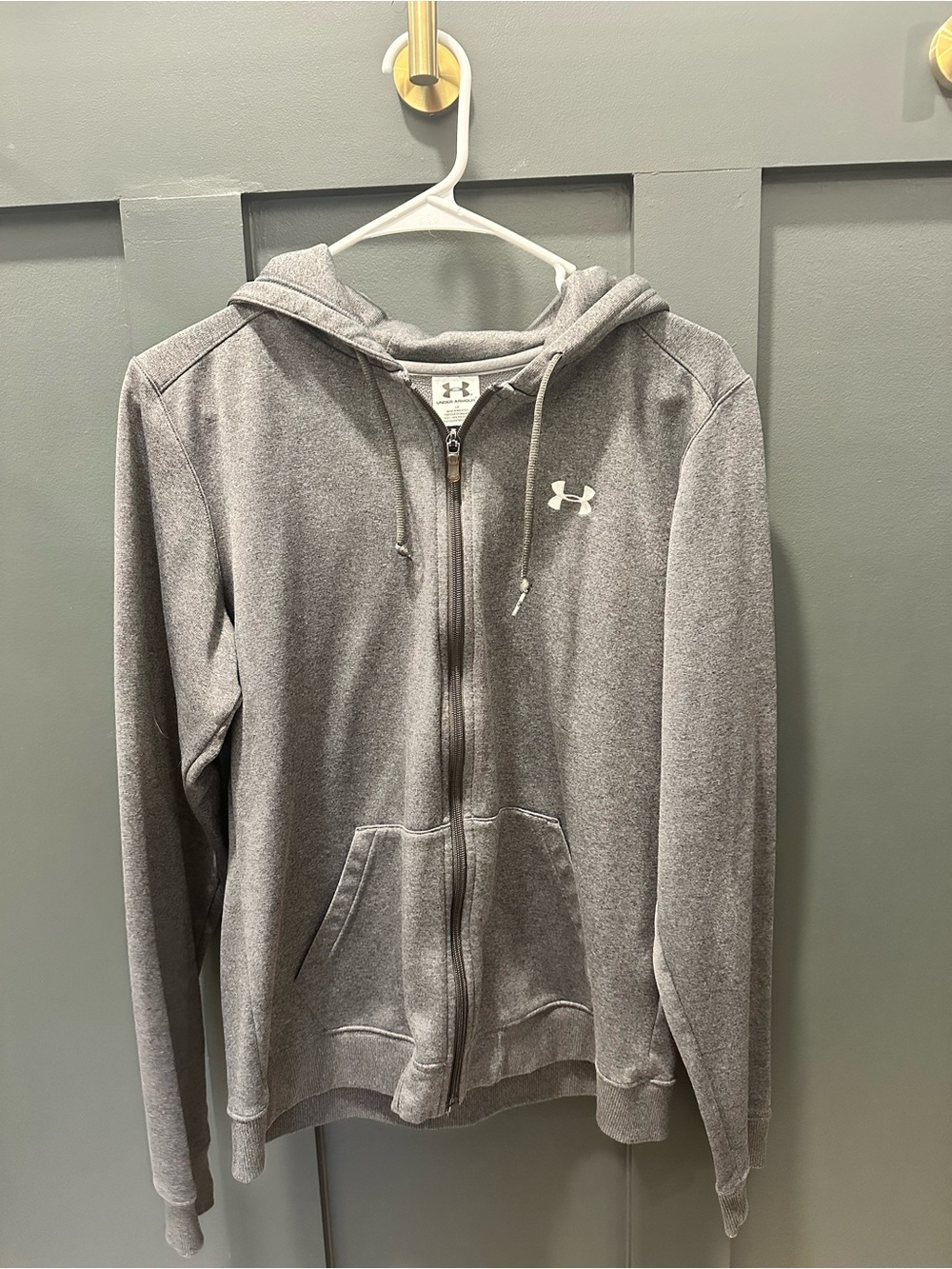 Under Armour Gray Full-Zip Hooded Sweatshirt